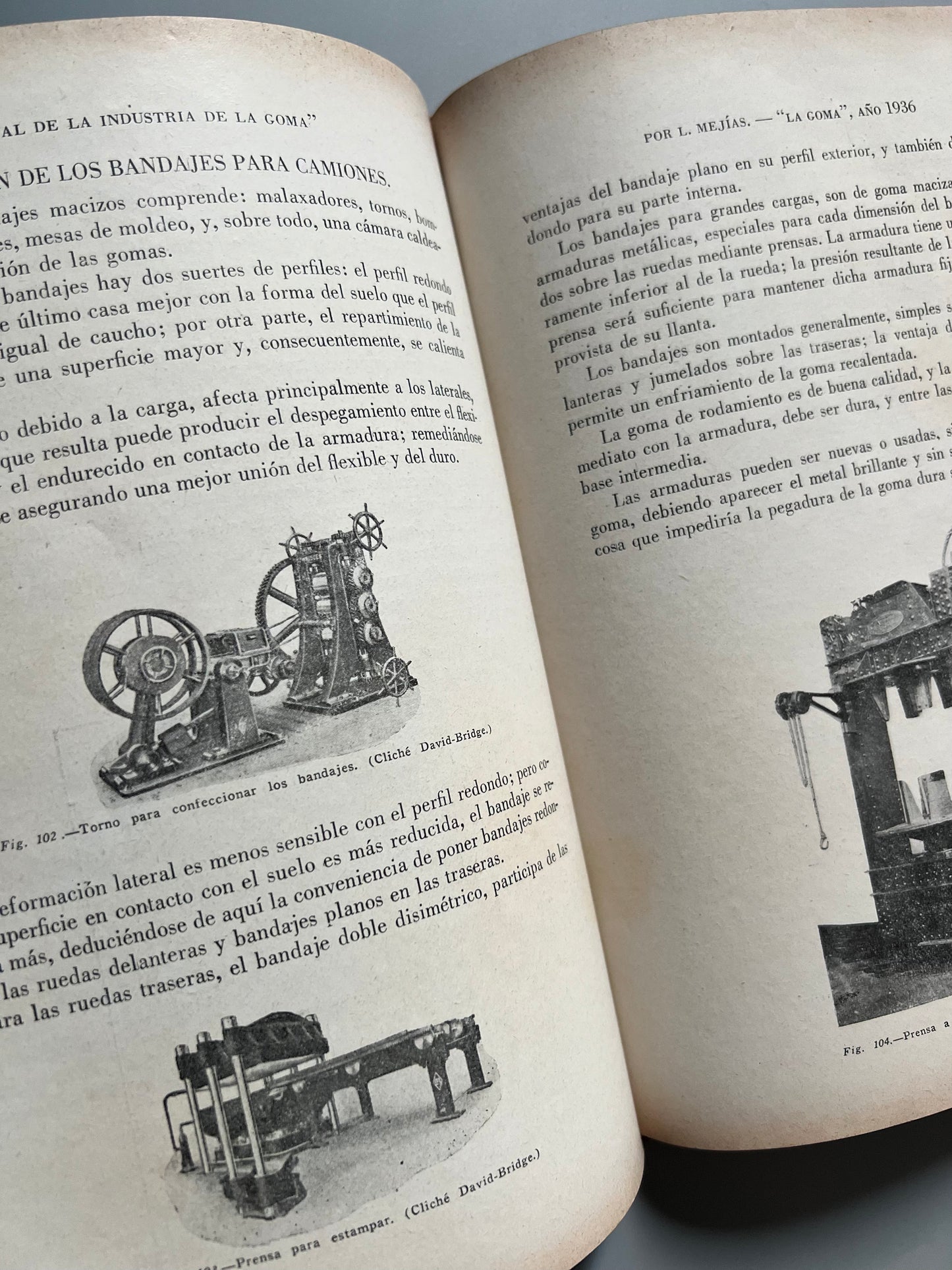 Manual de la industria de la goma, Luis Pascual Mejías López - La Goma, 1936