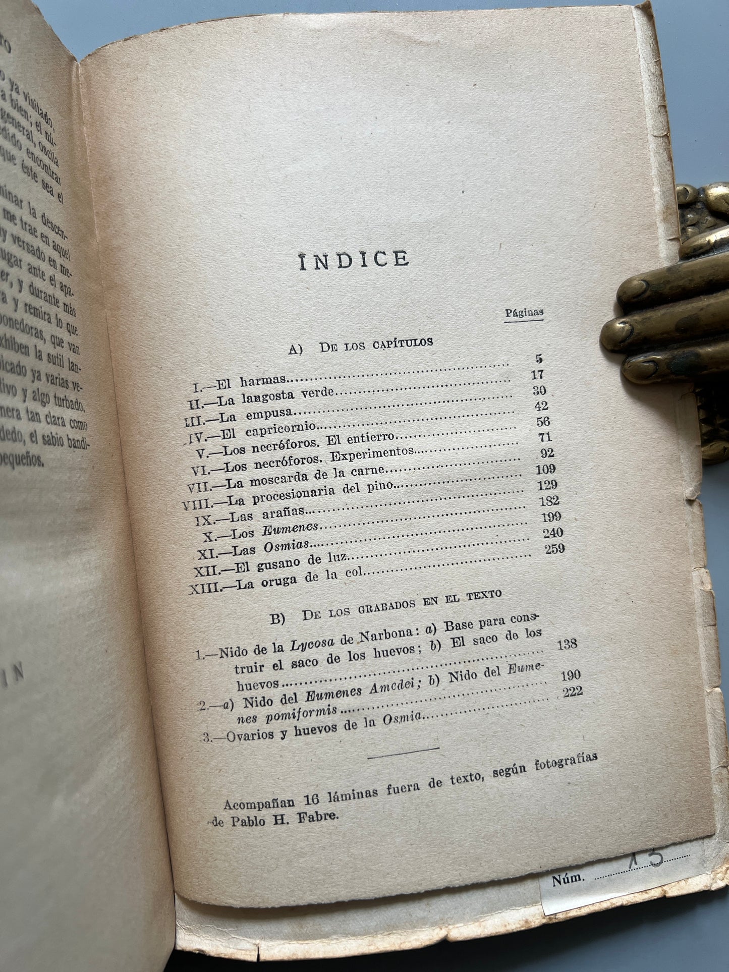 Maravillas del instinto en los insectos, J. H. Fabre - Espasa-Calpe, 1944