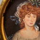 Miniatura retrato de la condesa de Chinchón, fimaado - Finales siglo XIX