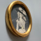 Miniatura retrato de dama en dibujo y acuarela, firmado por Mary Roig - Finales siglo XIX o Principios del XX