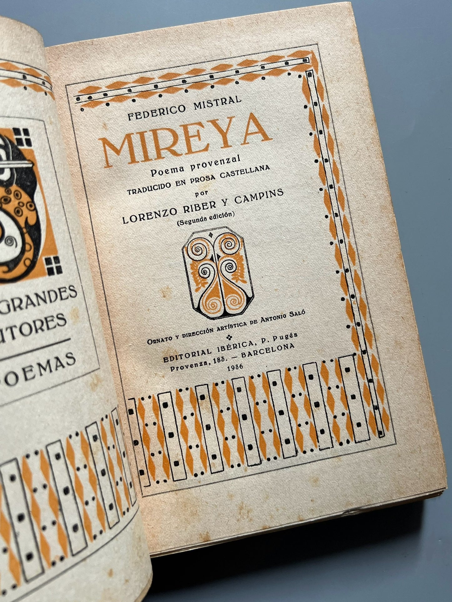 Mireya, Federico Mistral - Editorial Ibérica, 1936