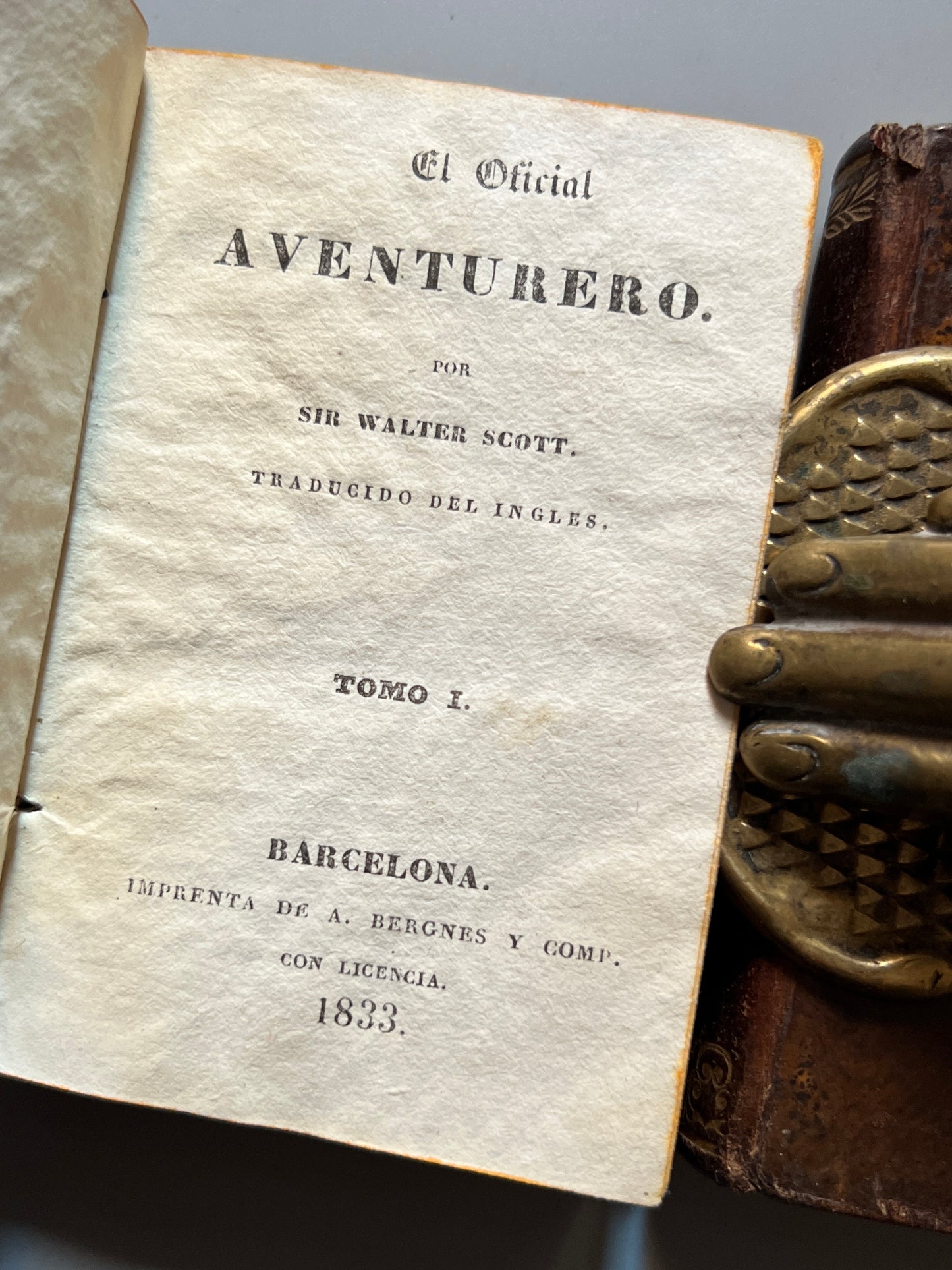 El oficial aventurero, Walter Scott - Biblioteca de Damas, 1833