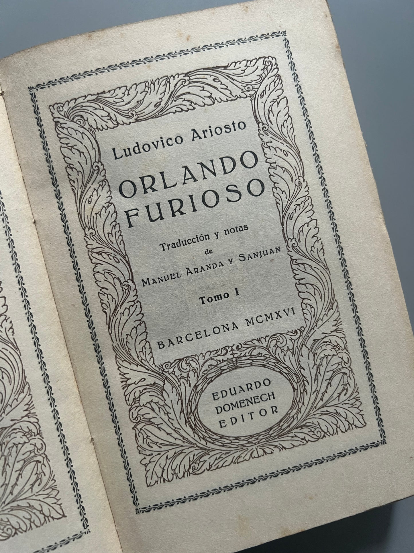 Orlando furioso, Ludovico Ariosto - Eduardo Domenech Editor, 1916/1917