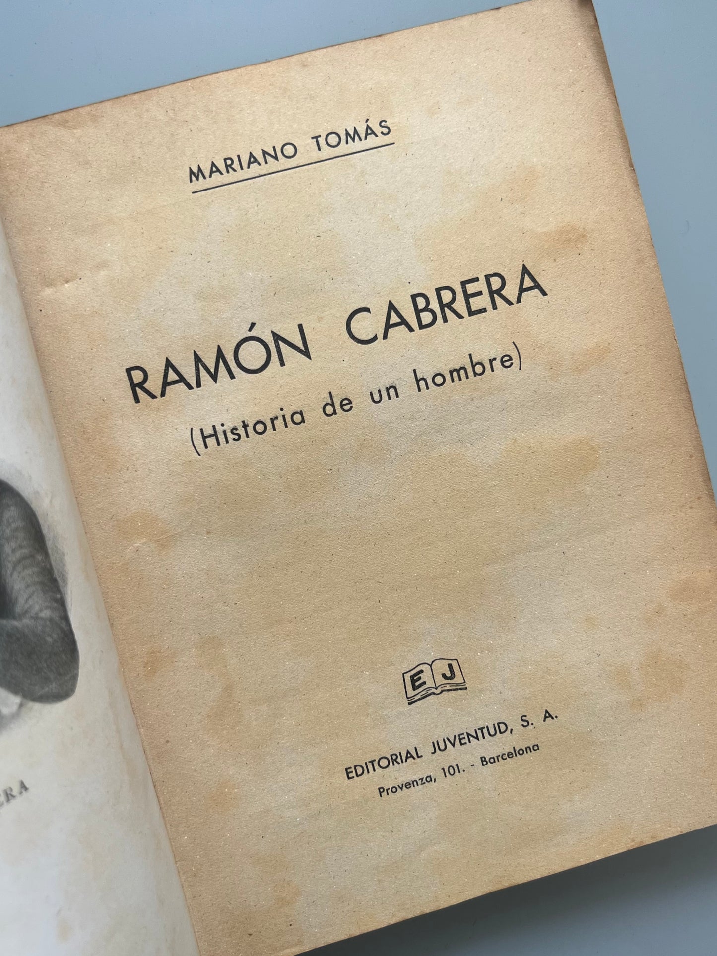 Ramón Cabrera, Mariano Tomás - Editorial Juventud, 1939
