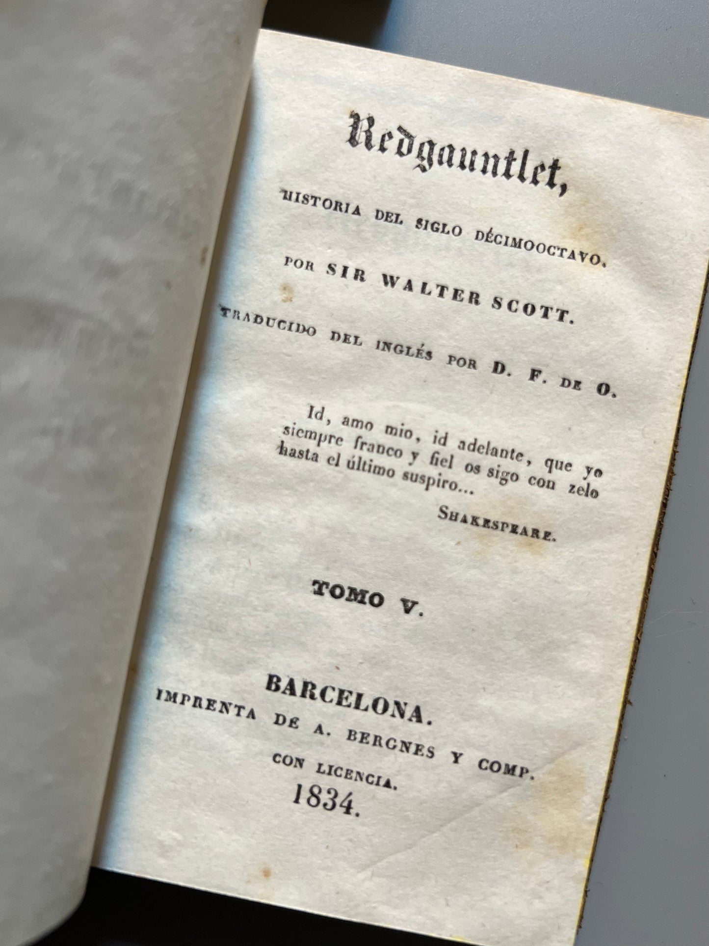Redgauntlet, Walter Scott - Biblioteca de damas, 1834