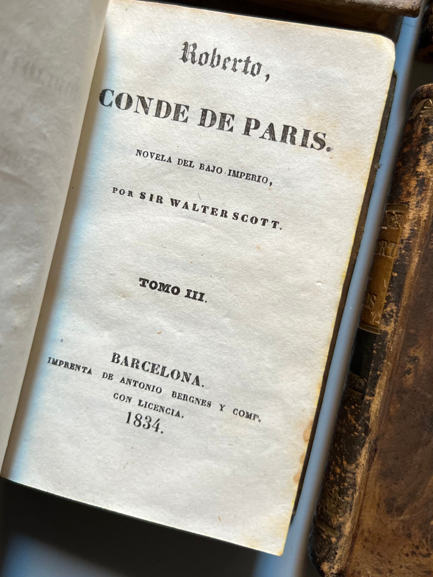 Roberto, Conde de Paris, Walter Scott - Biblioteca de Damas, 1834