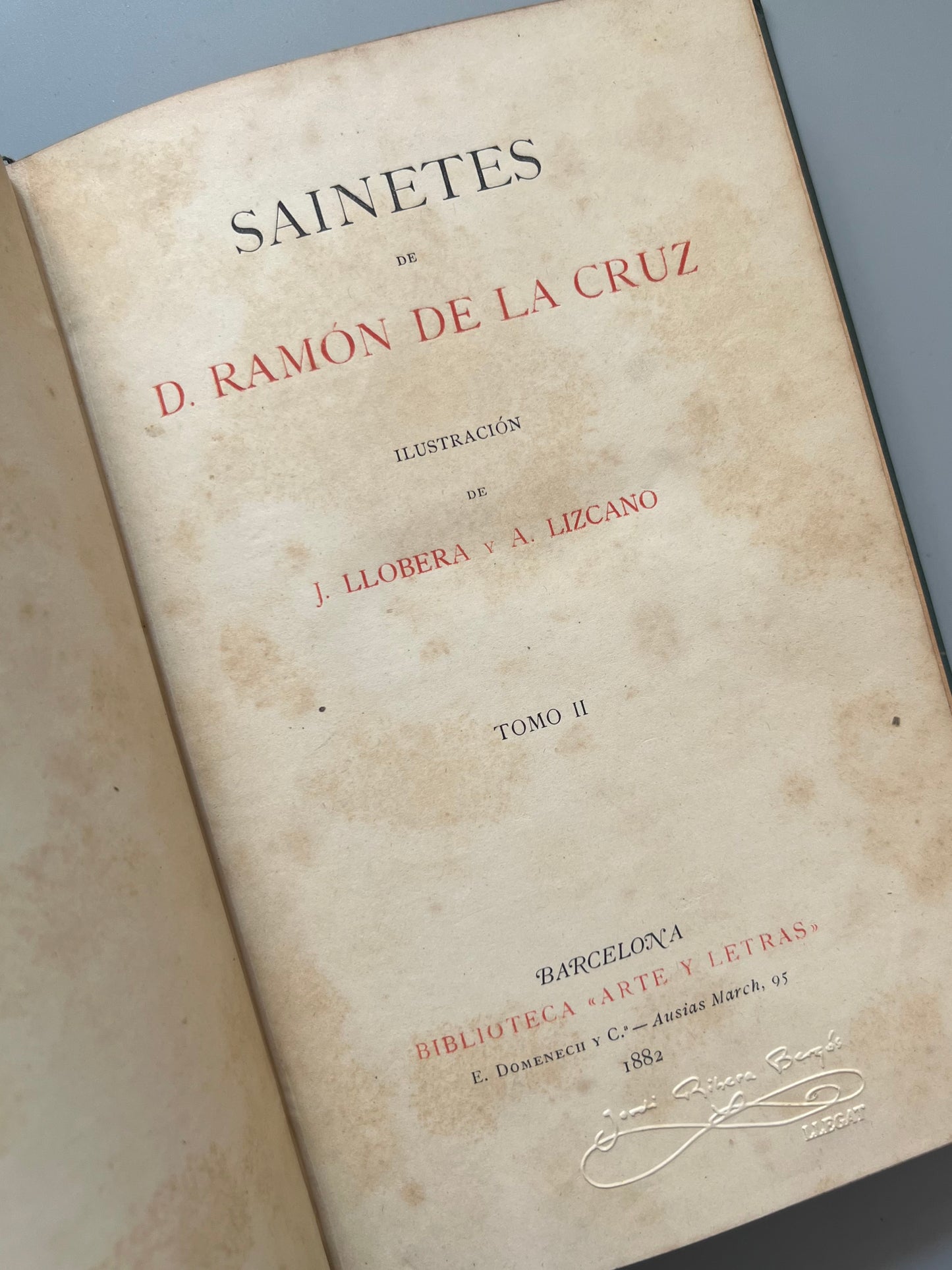 Sainetes, Ramón de la Cruz - Biblioteca Arte y Letras, 1882