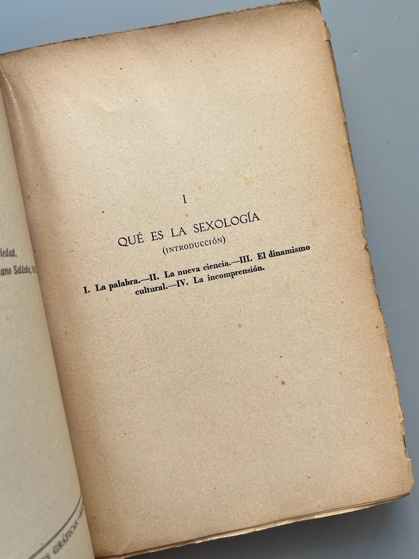 La sexología (ensayos), Quintiliano Saldaña - Mundo Latino, 1930