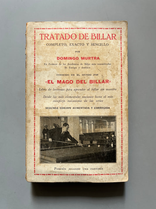 Tratado de billar, Domingo Murtra - Casa Editorial Maucci, ca. 1915