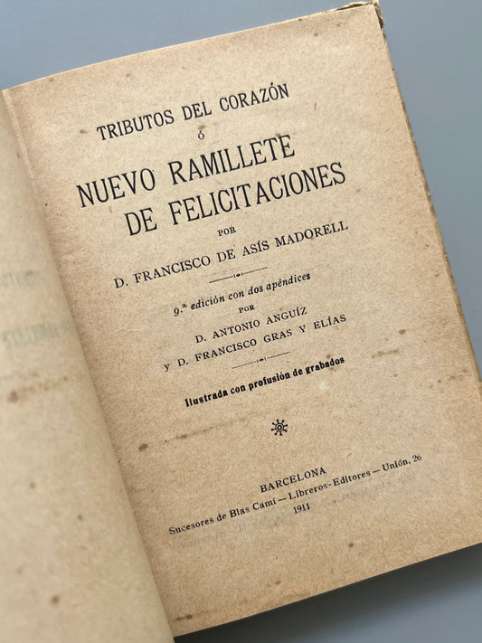 Tributos del corazón, Francisco de Asís Madorell - Sucesores de Blas Camí libreros.editores, 1911