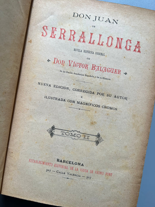 Don Juan de Serrallonga, Victor Balaguer - ca. 1890 - Antigularia