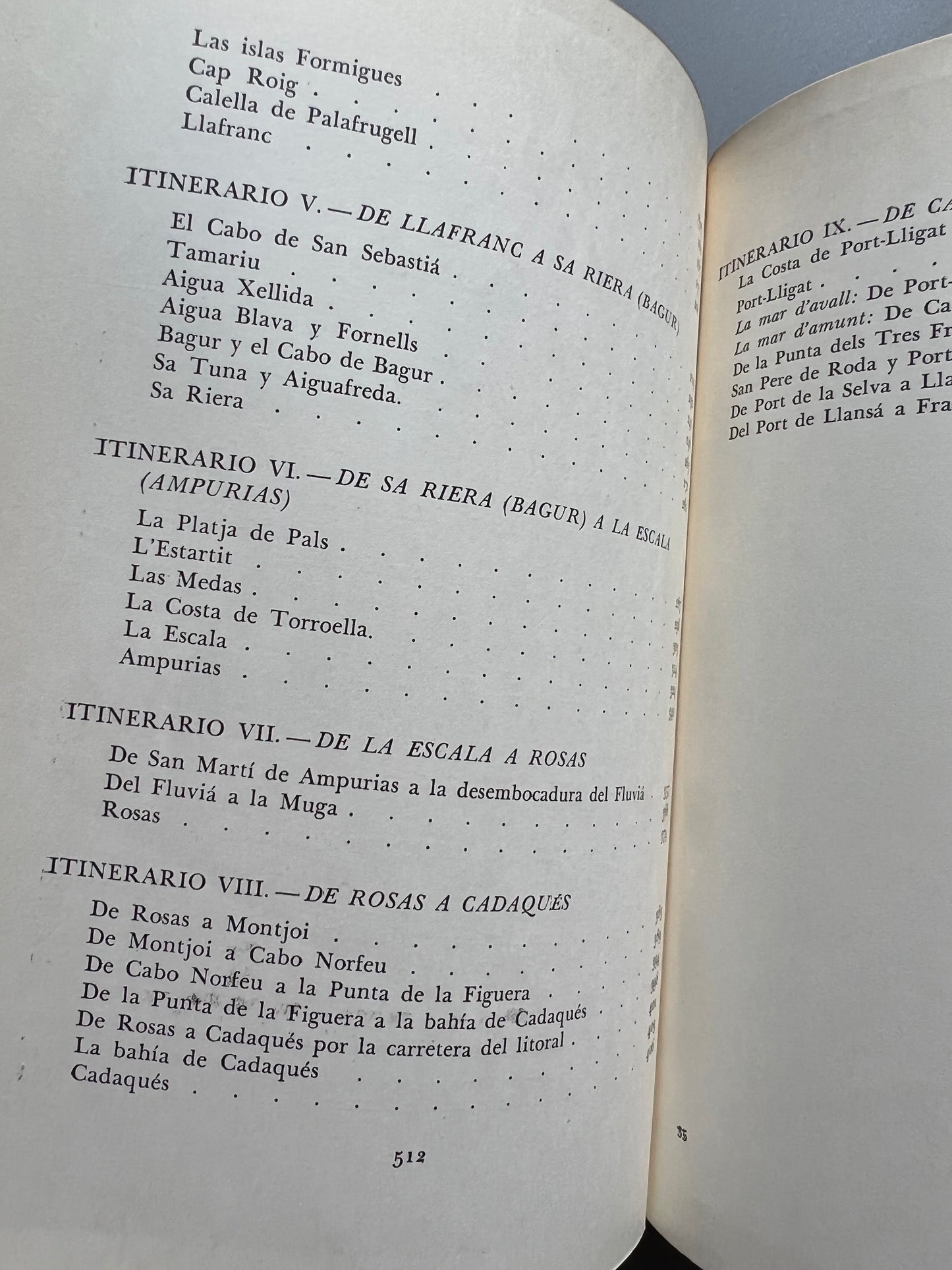 Guía de la Costa Brava, José Pla - Ediciones destino, 1955