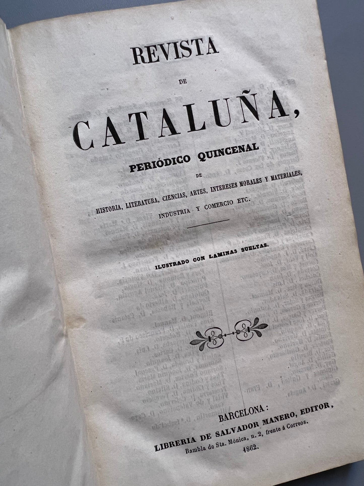 Revista de Cataluña, periodico quincenal - 1862