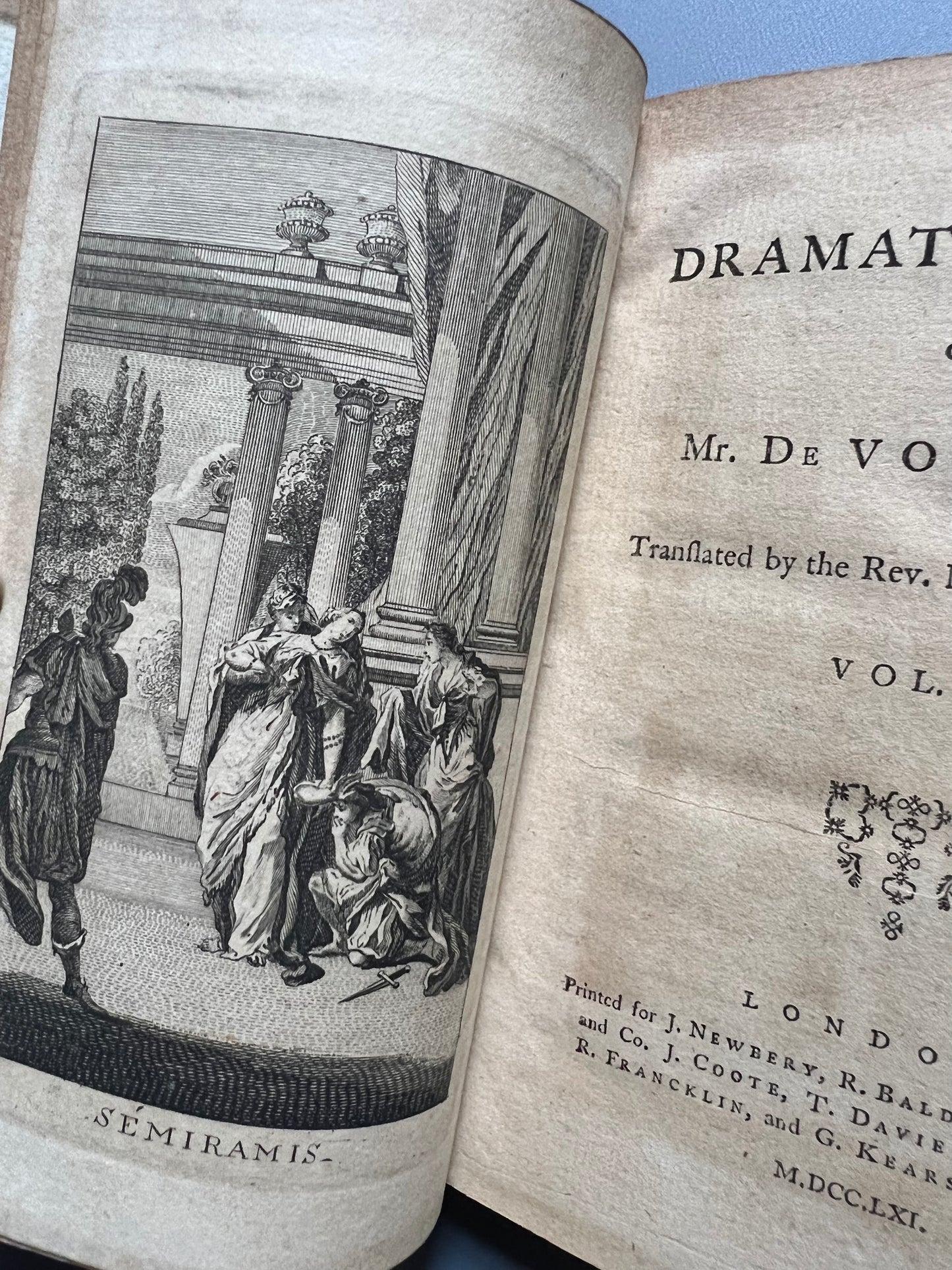 The dramatic works of Voltaire, vol. II - Londres, 1761