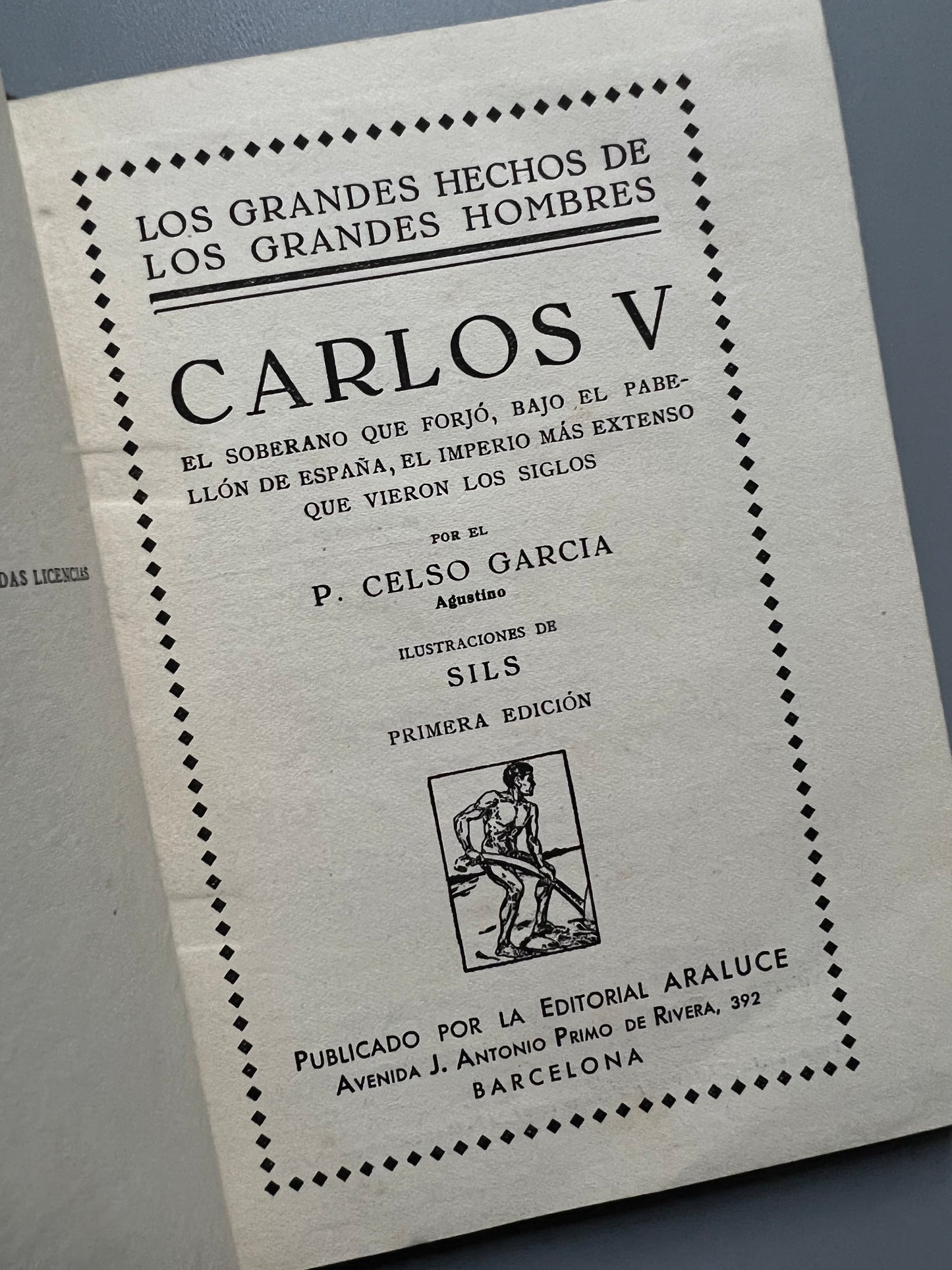 Carlos V, P. Celso García - editorial Araluce, 1940