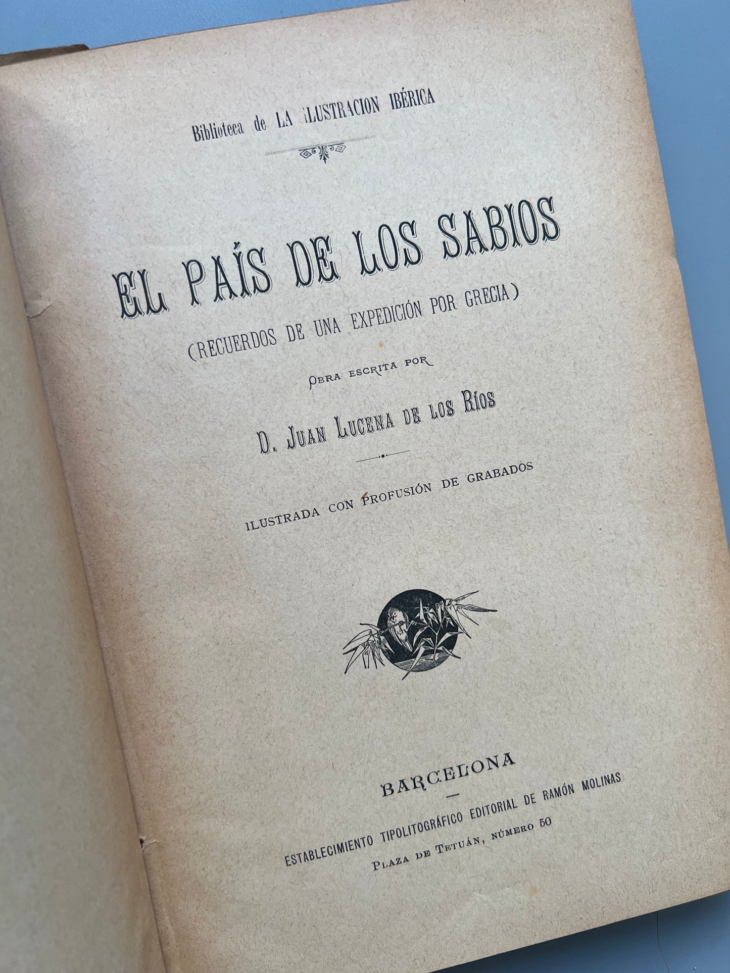 El país de los sabios, Juan Lucena de los Ríos - Ramón Molinas, ca. 1900