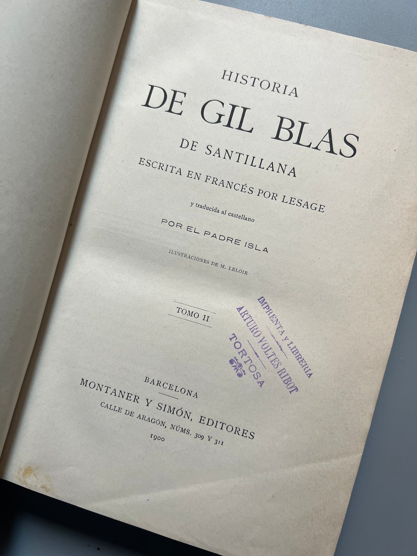 Historia de Gil Blas de Santillana, Lesage - Montaner y Simón, 1900